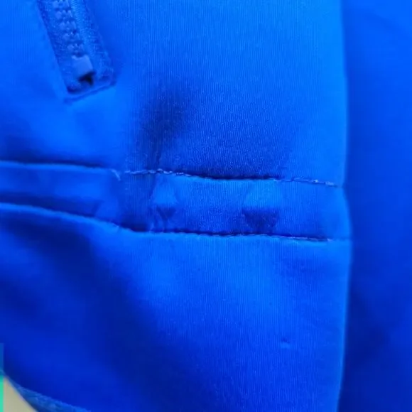 Zara Women's Long Sleeve Full-Zip Jacket Drawstring Pockets Blue Size Medium - Picture 3 of 4